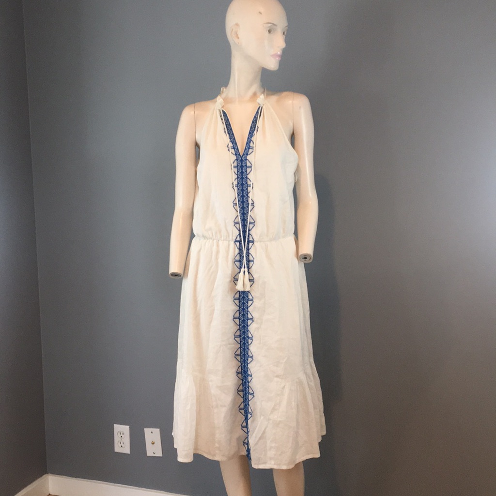 Nwot Parker White Midi Dress Sz Small